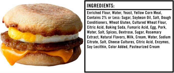 Sausage egg mcmuffin nutrition facts